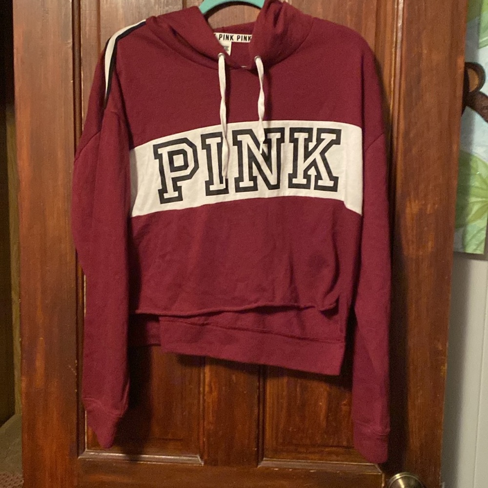 PINK cropped hoodie